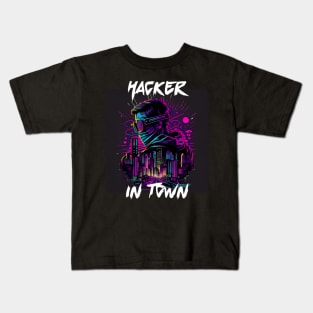 Hacker in Town 2 Kids T-Shirt